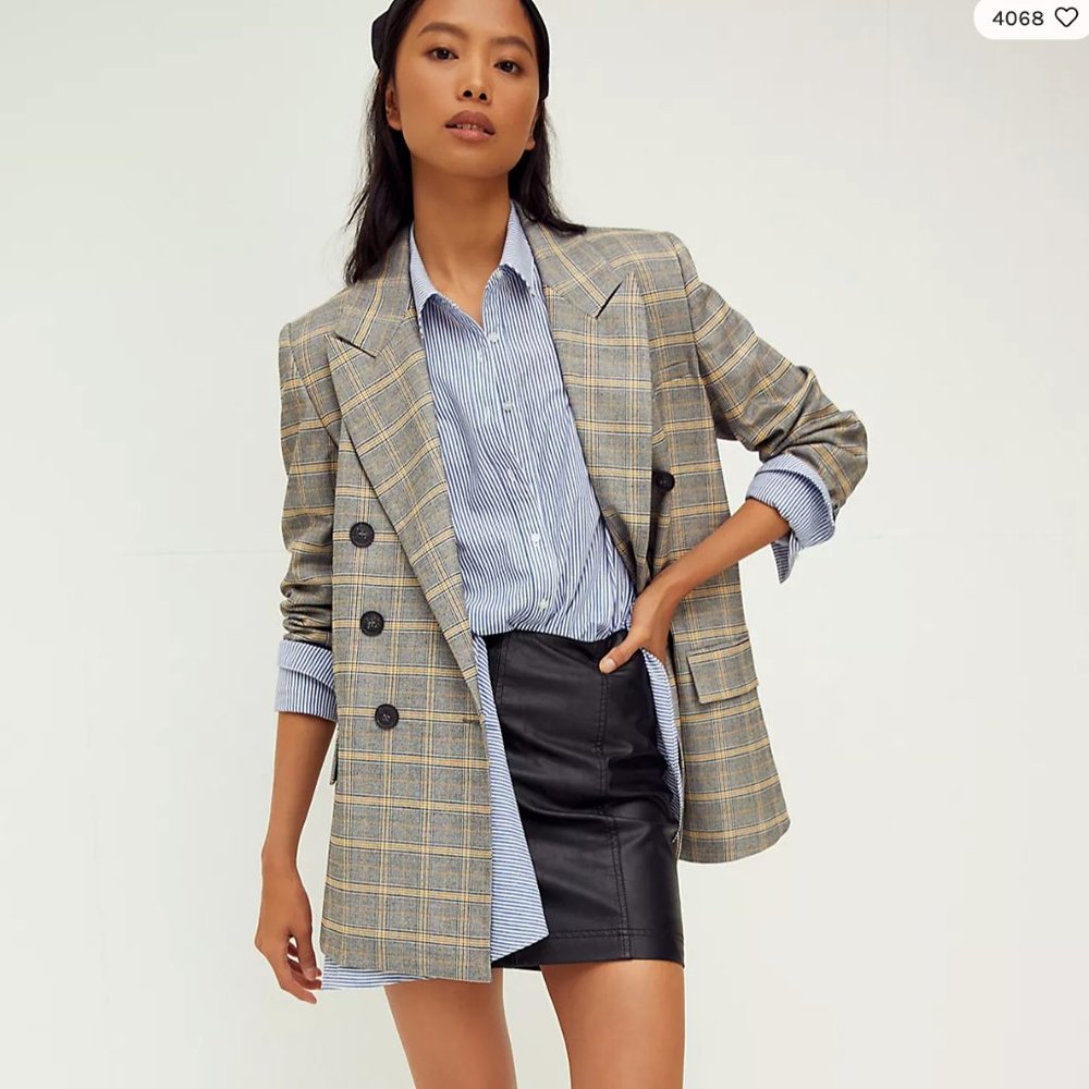 NWT Free People Modern Vegan Leather Mini Skirt